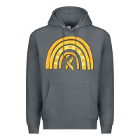 Rock childhood cancer awareness rainbow Premium Hoodie - MaliasSmallBusiness