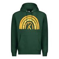 Sports Green childhood cancer awareness rainbow Premium Hoodie - MaliasSmallBusiness