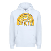 White childhood cancer awareness rainbow Premium Hoodie - MaliasSmallBusiness