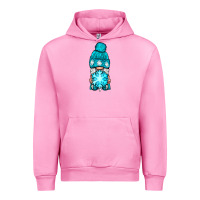 Fuchsia Pink winter gnome with snowflake Urban Hoodie - NancyCooperArtShop