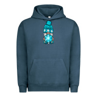 Pigment Midnight Navy winter gnome with snowflake Urban Hoodie - NancyCooperArtShop