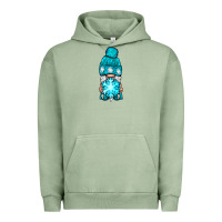 Pigment Oil Green winter gnome with snowflake Urban Hoodie - NancyCooperArtShop