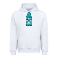 White winter gnome with snowflake Urban Hoodie - NancyCooperArtShop