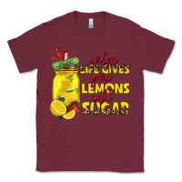 Burgundy when life gives you lemons add sugar Classic Tee - texasbilliewilder