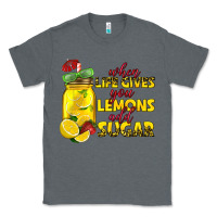 Charcoal Heather when life gives you lemons add sugar Classic Tee - texasbilliewilder