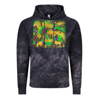 Cloud Black mardi gras fleur de lis and leopard background Vintage Hoodie - AdoDesignShop