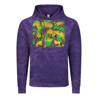 Cloud Purple mardi gras fleur de lis and leopard background Vintage Hoodie - AdoDesignShop
