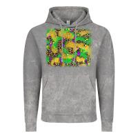 Cloud Rock mardi gras fleur de lis and leopard background Vintage Hoodie - AdoDesignShop