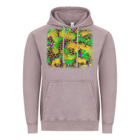 Vintage Zinc mardi gras fleur de lis and leopard background Vintage Hoodie - AdoDesignShop