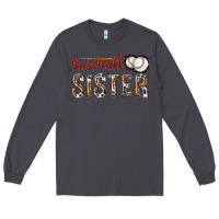 Smoke baseball sister with leopard Long Sleeve Tee - texasbilliewilder