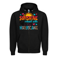 Black sunshine mixed with a little hurricane Zipper Hoodie - Zillion Design Studio