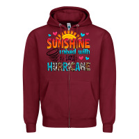 Burgundy sunshine mixed with a little hurricane Zipper Hoodie - Zillion Design Studio