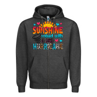 Charcoal Heather sunshine mixed with a little hurricane Zipper Hoodie - Zillion Design Studio