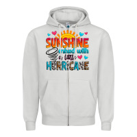 Dove Grey sunshine mixed with a little hurricane Zipper Hoodie - Zillion Design Studio