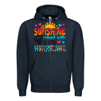 Navy sunshine mixed with a little hurricane Zipper Hoodie - Zillion Design Studio