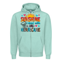 Seafoam sunshine mixed with a little hurricane Zipper Hoodie - Zillion Design Studio