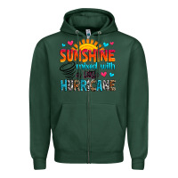 Sports Green sunshine mixed with a little hurricane Zipper Hoodie - Zillion Design Studio