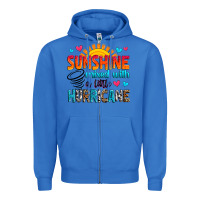 True Royal sunshine mixed with a little hurricane Zipper Hoodie - Zillion Design Studio