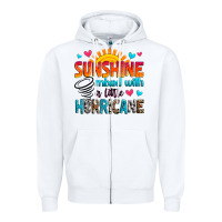 White sunshine mixed with a little hurricane Zipper Hoodie - Zillion Design Studio