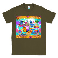 Army Green stitch summer coffee cups Classic Tee - Zillion Design Studio