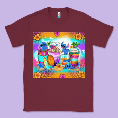 Stitch Summer Coffee Cups Classic Tee Designed By Zillion Design Studio