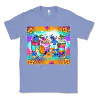 Colony Blue stitch summer coffee cups Classic Tee - Zillion Design Studio