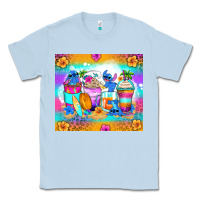 Dusty Blue stitch summer coffee cups Classic Tee - Zillion Design Studio