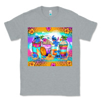 Heather Grey stitch summer coffee cups Classic Tee - Zillion Design Studio