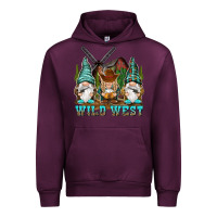 Mauve Wine wild west gnomies Urban Hoodie - NancyCooperArtShop