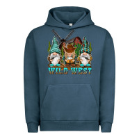 Pigment Midnight Navy wild west gnomies Urban Hoodie - NancyCooperArtShop
