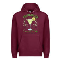 Burgundy margarita social club Premium Hoodie - MaliasSmallBusiness