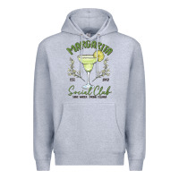 Heather Grey margarita social club Premium Hoodie - MaliasSmallBusiness