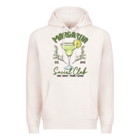 Pale Pink margarita social club Premium Hoodie - MaliasSmallBusiness