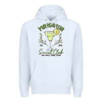 White margarita social club Premium Hoodie - MaliasSmallBusiness