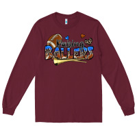 Burgundy raising ballers football Long Sleeve Tee - Zillion Design Studio