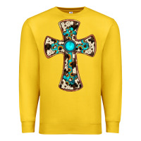 Lemon cowhide gemstone  cross Premium Sweatshirt - JahusDesignShop