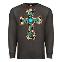 Smoke cowhide gemstone  cross Premium Sweatshirt - JahusDesignShop