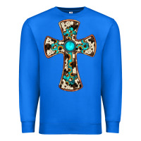 True Royal cowhide gemstone  cross Premium Sweatshirt - JahusDesignShop