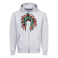 Mexican Flag Indian Headdress Zipper Hoodie | Teevron