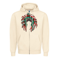 Sandshell mexican flag indian headdress Zipper Hoodie - RanaPortraitStore