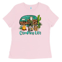 Camping Life Caravan And Gnome Ladies Tee | Teevron