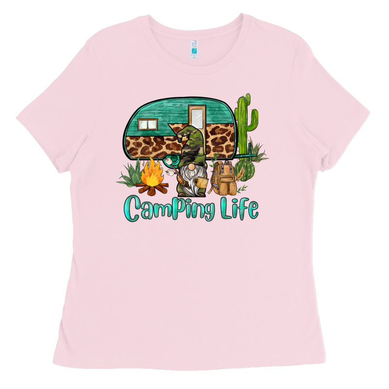 Camping Life Caravan And Gnome Ladies Tee by BarkalooDesign | Teevron