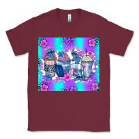 Burgundy stitch coffee cups Classic Tee - Zillion Design Studio