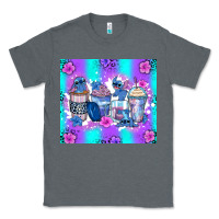 Charcoal Heather stitch coffee cups Classic Tee - Zillion Design Studio