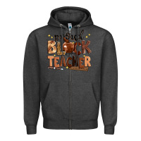 Charcoal Heather proud black teacher Zipper Hoodie - Zillion Design Studio