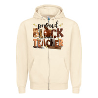 Sandshell proud black teacher Zipper Hoodie - Zillion Design Studio