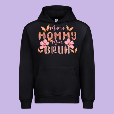 Mama Mommy Mom Bruh Urban Hoodie Designed By Maliassmallbusiness