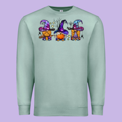 Witch Gnomes Halloween Premium Sweatshirt Designed By Bundleandbundleshop