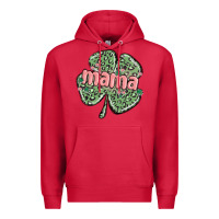 Cardinal leopard shamrock mama Premium Hoodie - MaliasSmallBusiness