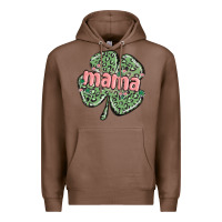 Chestnut leopard shamrock mama Premium Hoodie - MaliasSmallBusiness